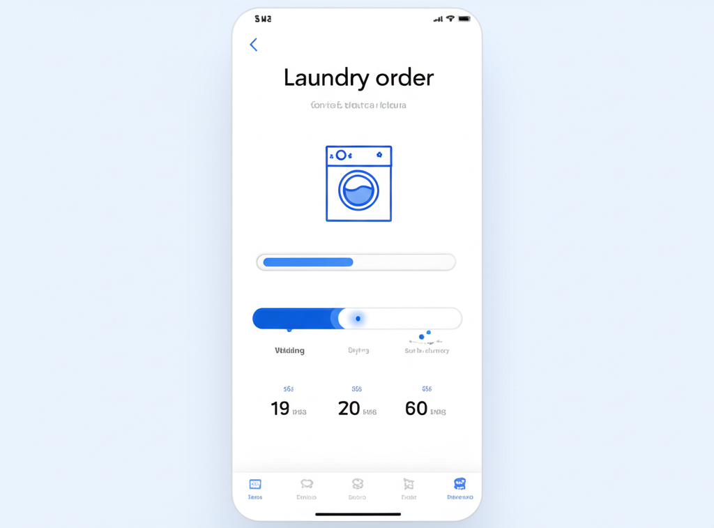 Screenshot of Launder It order tracking interface