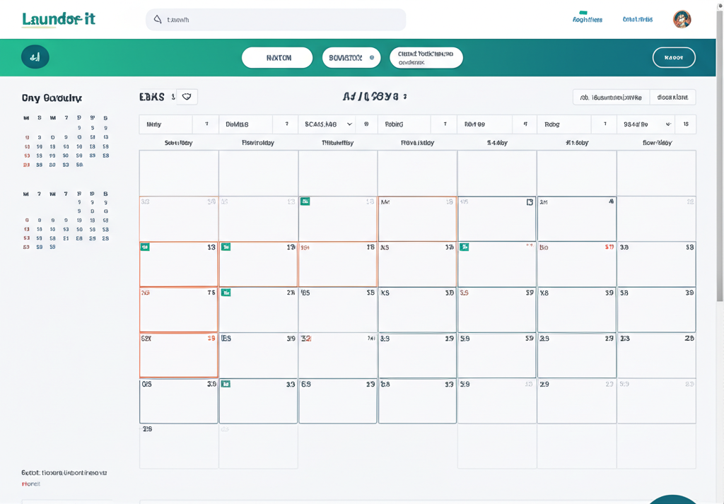 Launder-It Booking Calendar