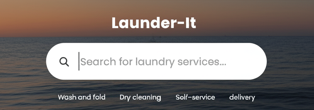 Launder-It Search Bar